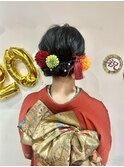 成人式ヘア×ゆるふわダウンシニヨン