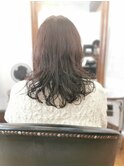 セミロング　デジタルパーマ