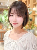 ルエ(rue)&nbsp;ナチュラルボブ前髪ありイメチェン20代30代40代50代ショートボブ