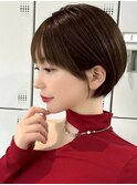 30代40代大人女性/前髪ありショートボブ/ショートヘア/髪質改善