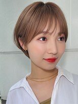 サンド 名古屋(sand)&nbsp;アプリコットオレンジくびれヘアハイライトカラー名古屋ショート