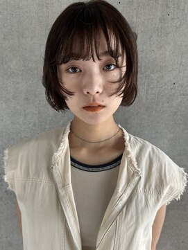 アンガーデン(Une GARDEN) ボブ/顔まわりレイヤー/レイヤースタイル/チャコブラウン