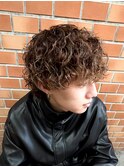 マッシュヘア/波巻きパーマ/men's/スパイラルパーマ
