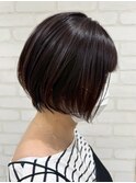 宇都宮白髪ぼかしハイライトショートボブレイヤーカット髪質改善