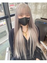 ガルボ ヘアー(garbo hair)&nbsp;プルエクステで自然ハイトーンカラー