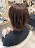 20代30代ミディアムレイヤーボブレイヤーカットくびれボブウルフ