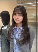 ザクザクハイレイヤー×オリーブグレージュ［レイヤー/韓国］