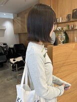 パークホワイト 代官山(PARK White) ブリーチ無しダブルカラーミントベージュ結べるくびれボブ