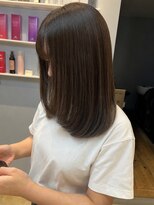 ベルベットヘア 千早店(Velvet hair)&nbsp;顔周りレイヤー×赤み消しグレージュカラー【みつ】