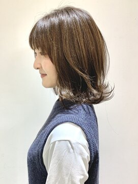 フォーク FOLK 【FOLK】外ハネミディアム・ハニーベージュ♪アッシュベージュ♪