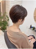赤黒くならない白髪染め+簡単スタイリングショートカット