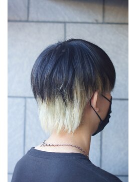 ソラーナ(SOLANA) メンズブリーチ ハイトーンツーブロックデザインカラー