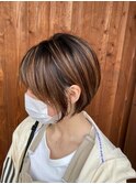 大人ショート×ハイライトカラー◎20代30代40代50代