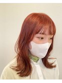 30代/40代/ハイトーンカラー【U Hair】透明感×レッドオレンジ