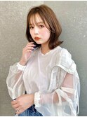 韓国風ボブ サイドバング顔まわりカット くびれヘア