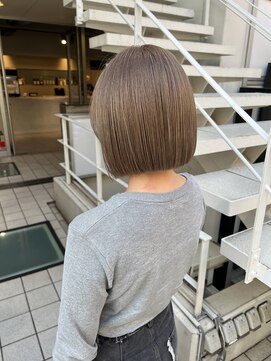 アソビセカンド 原宿(ASOBI 2nd) 前髪/マチルダボブ/ピンクベージュ/インナーグレージュ/ブルー