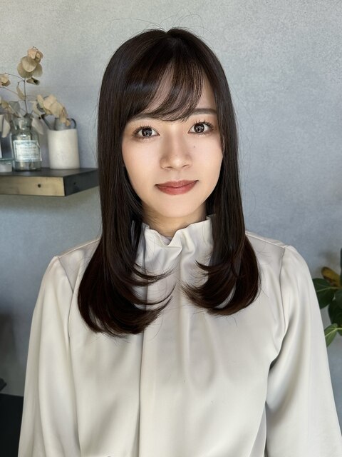 橋本環奈風　ロングレイヤー