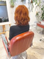 コンビネーション(combination)&nbsp;オレンジパーマ 酸性デジタルパーマ 黒染め剥がしダブルカラー