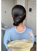 訪問着ヘア　着物ヘア　タイトヘア　タイトシニヨン