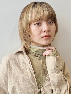 ガーデン 銀座(GARDEN) ウルフレイヤー/ボブレイヤー/顔まわり/ベージュ/イメチェン