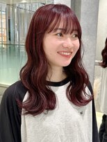 ケーツー エム 京都ラクエ(k-two emu)&nbsp;ピンクラベンダーカラー*暖色カラー*セミロング*顔周りレイヤー