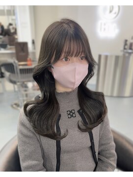 ベル(BEL) 【韓国風】20代、30代◎内巻きくびれ厚めシースルーバング