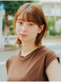 外ハネミディアムボブ/20代/30代/40代/50代/西阿知/イオン倉敷