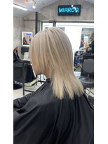 ワンズミラー 海老名店(ONE's MIRROR) ホワイトカラー【マロンベージュ/かきあげ】