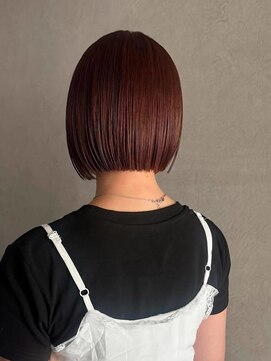 サロンエフ(salon f) モーブピンク×ボブ