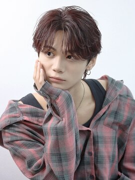 オーシャン トーキョー コウベ(OCEAN TOKYO KOBE) シースルーマッシュダウンパーマ黒髪韓国マッシュツーブロック