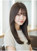 美髪レイヤーカット/顔まわりレイヤー/くびれミディアムレイヤー