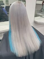 ベレーザ 渋谷(BELEZA)&nbsp;15626ブリーチ＆ダブルカラーシルバーアッシュインナーカラー