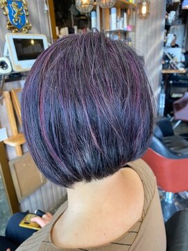 オーバーキャプテンネイキッド(OVER CAPTAIN NAKED) NEW♪ディープクリアカラーバイオレッドボブ