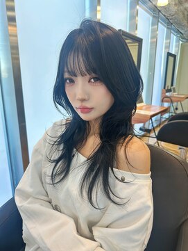 アリスバイアフロート 自由が丘(ALICe by AFLOAT) ハッシュカット/ロングレイヤー/顔周りレイヤー/黒髪