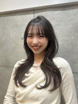 フィッティ 横須賀中央店(fiti) レイヤーカット&くびれ巻き【顔まわりカット　韓国ヘア】