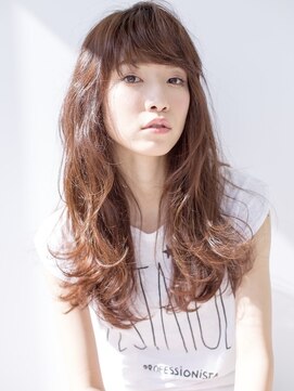 エイチバイシオミエイチ 神戸三宮(H by shiomi H) [shiomi H]ラフなロングヘア×透明感オレンジブラウンカラー