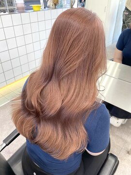 サンク 原宿 表参道(cinq) 表参道ピンクカラーケアブリーチ顔まわりレイヤーピンクベージュ