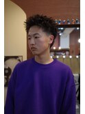 メンズパーマツイストスパイラルパーマ刈り上げ眉毛カット岡山