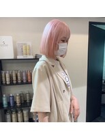 ペレ 原宿(PELE)&nbsp;ミルクティーブロンド/ダークブルー/デジタルパーマ/原宿