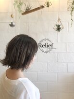 リリーフ(hair&beauty Relief) 【Relief】外ハネミディ
