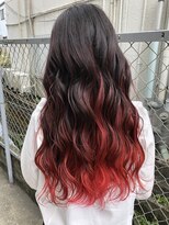 テテ(TETE) REDグラデーション ケアブリーチ 長堀橋×心斎橋