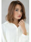 カーキベージュホイルカラー濡れ髪ルーズヘアZ越谷10代20代30代