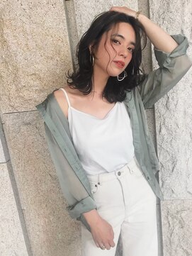 アヴァンス 広島本通店(AVANCE.) 黒髪×ナチュラルミディアム