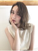 スモーキーモカブラウン×ウェーブ反町美容室