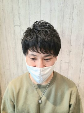 ヘアサロン フラット(hair salon flat) 爽やかマッシュショート黒髪暗髪ツーブロックナチュラル