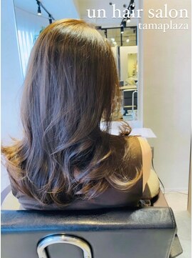 アン たまプラーザ(un) Jカールミディアム/イルミナカラー/髪質改善オージュア