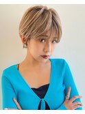 シースルーバング×抜け感ショート