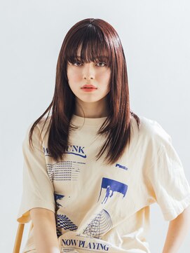 フレイムス ヘアアンドリラックス 東川口店(Frames hair&relax) たっぷりレイヤーのショコラブラウンセミロング