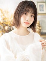 カバーヘア ブリス 志木南口駅前店(COVER HAIR bliss)&nbsp;グレージュアッシュ前下がり切りっぱなしボブa志木20代30代40代