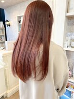 キャアリー(Caary)&nbsp;福山市美容室Caary人気サラツヤ髪質改善ストレート赤み秋カラー